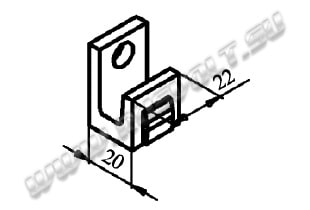 Чертеж РГАП.685171.284 неподвижного контакта пускателя ПАЕ-600 Чертеж РГАП.685171.284 неподвижного контакта пускателя ПАЕ-600