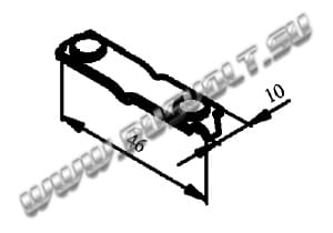 Чертеж РГАП.685172.242 подвижного контакта пускателя ПМА-4000 или ПМА-4100 Чертеж РГАП.685172.242 подвижного контакта пускателя ПМА-4000 или ПМА-4100