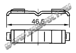 Чертеж 5ЛХ.553.026 подвижного контакта пускателя ПМА4000 или ПМА4100 Чертеж 5ЛХ.553.026 подвижного контакта пускателя ПМА4000 или ПМА4100