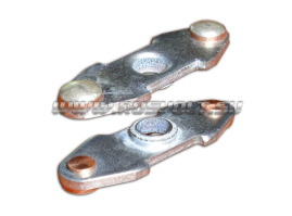 Контакт подвижный кулачкового элемента КЭ-42 и контроллера ККП-1100 (мостик, луженый) Контакт подвижный кулачкового элемента КЭ-42 и контроллера ККП-1100 (мостик, луженый)